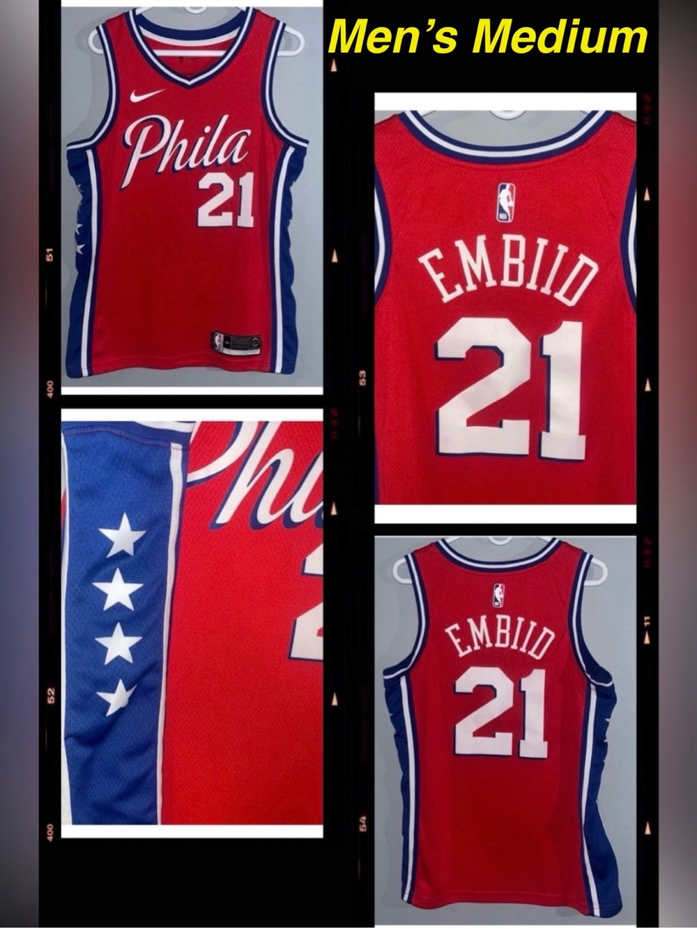 Philadelphia 76ers Red #21 Joel Embiid Statement Edition Nike Swingman Jersey